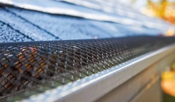 gutter guards on a gutter