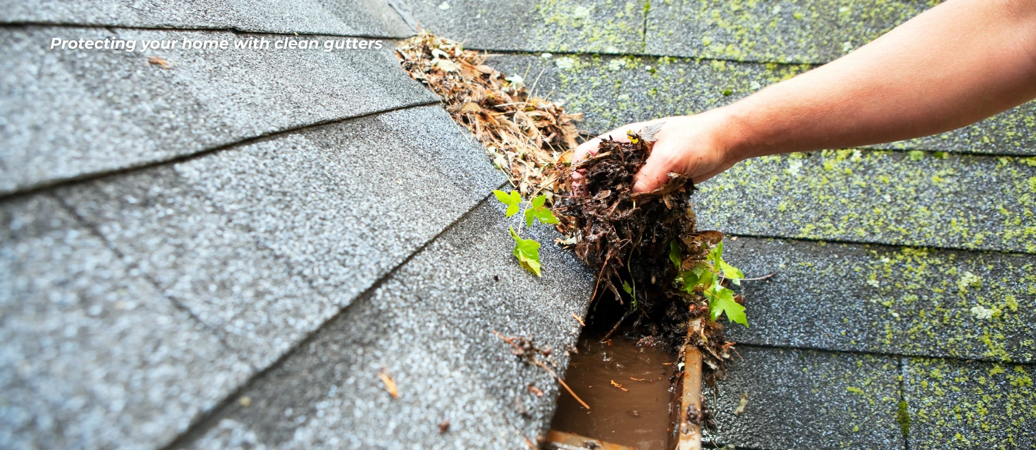 gutter cleaner cleaning full gutters