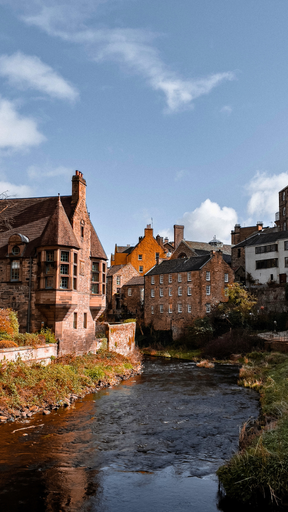 river with property in background