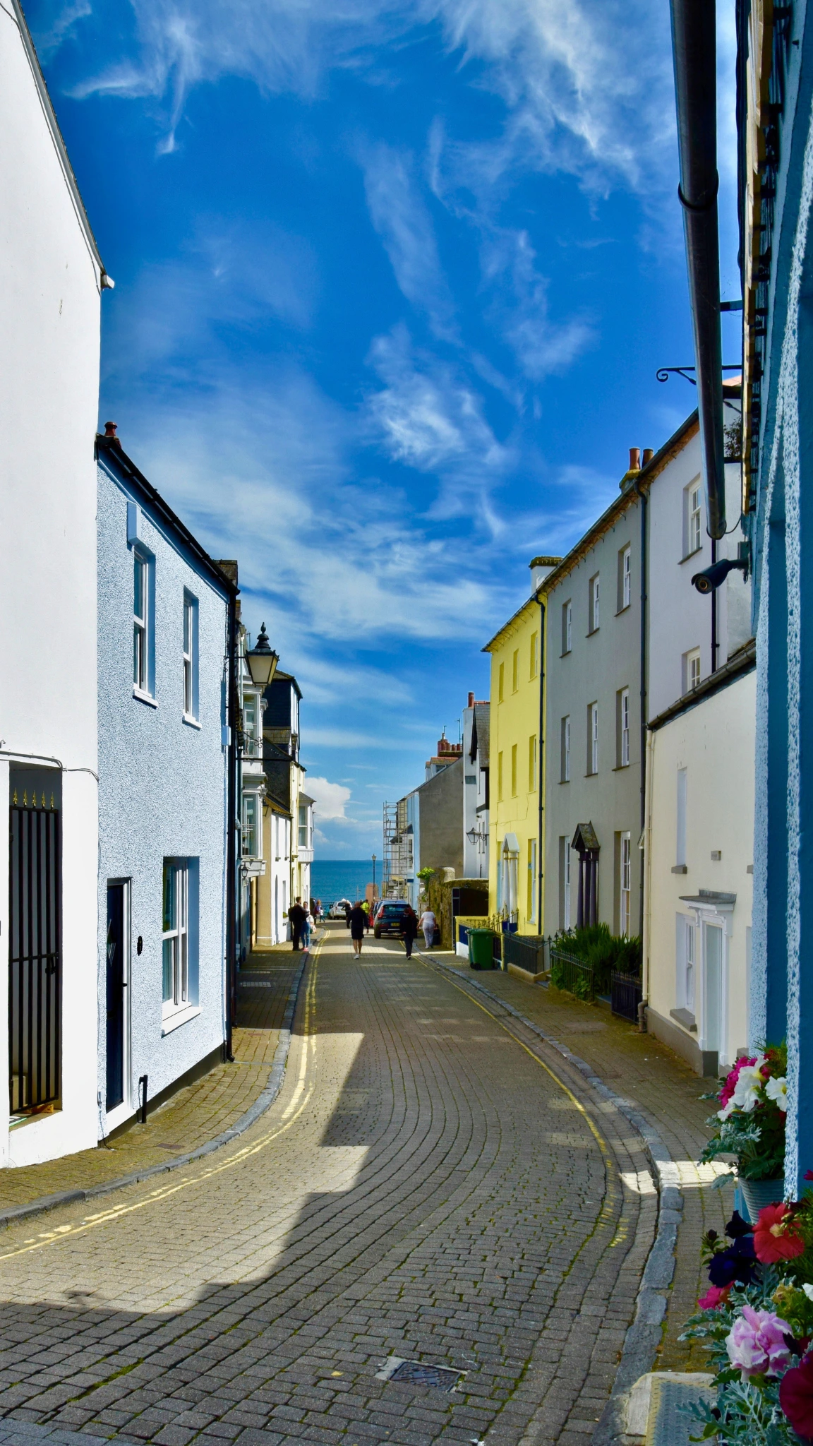 Cardiff street with guttering on a residential road that can be cleaned and maintained by Ben's Gutters