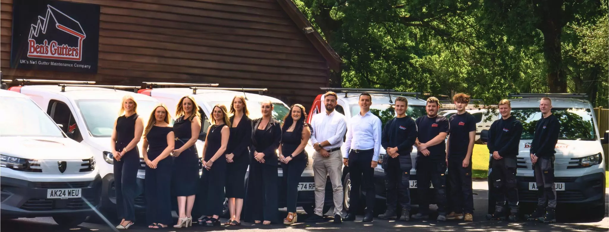 Ben's Gutters staff members and vehicles in Totteridge