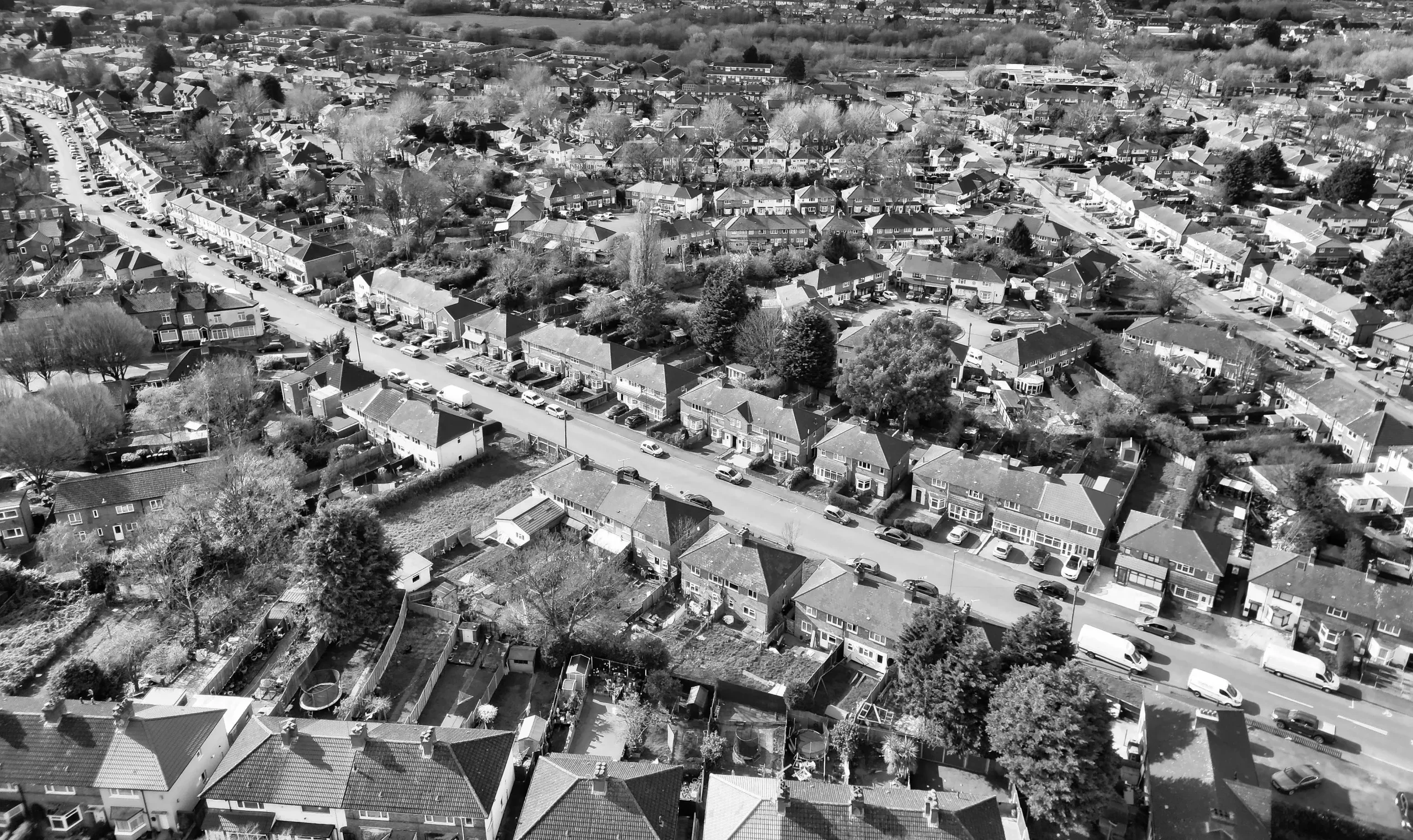 This is a black and white landscape of the West Midlands / Birmingham, this is purely for locational and decorative context.