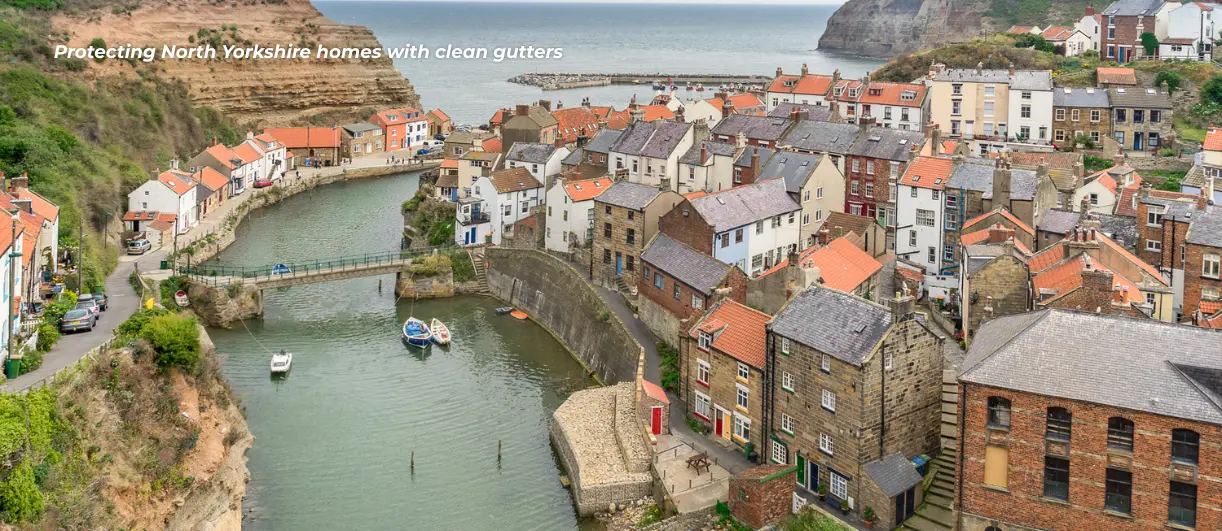 An image showing an aerial coastal landscape of West Yorkshire that caters to our target audience providing context to those that live in this area.