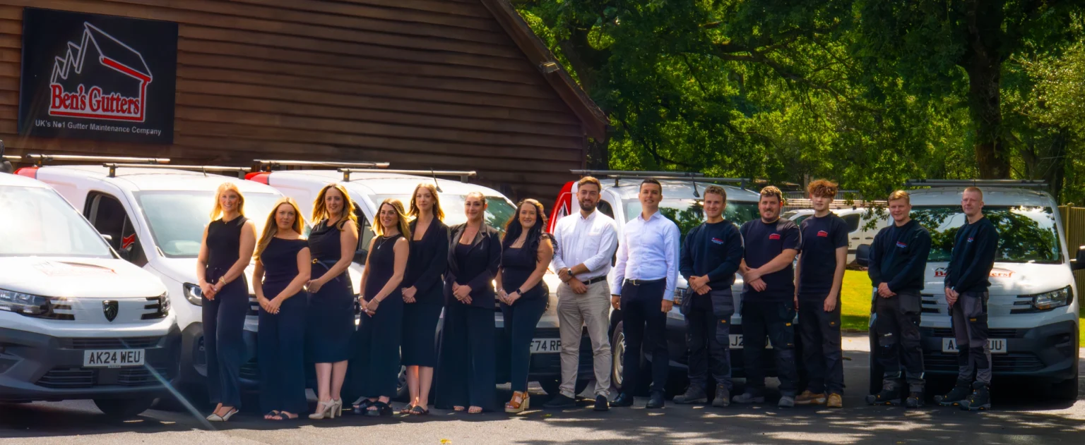 our team of gutter cleaners in Yateley