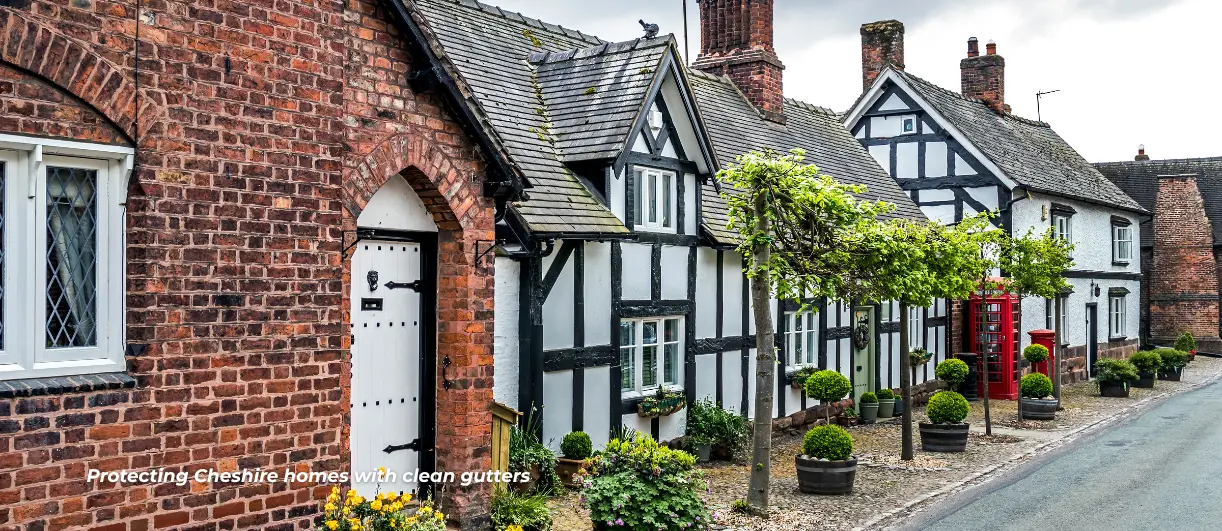 A landscape image showing an aesthetic Cheshire street for locational context to our target audience.